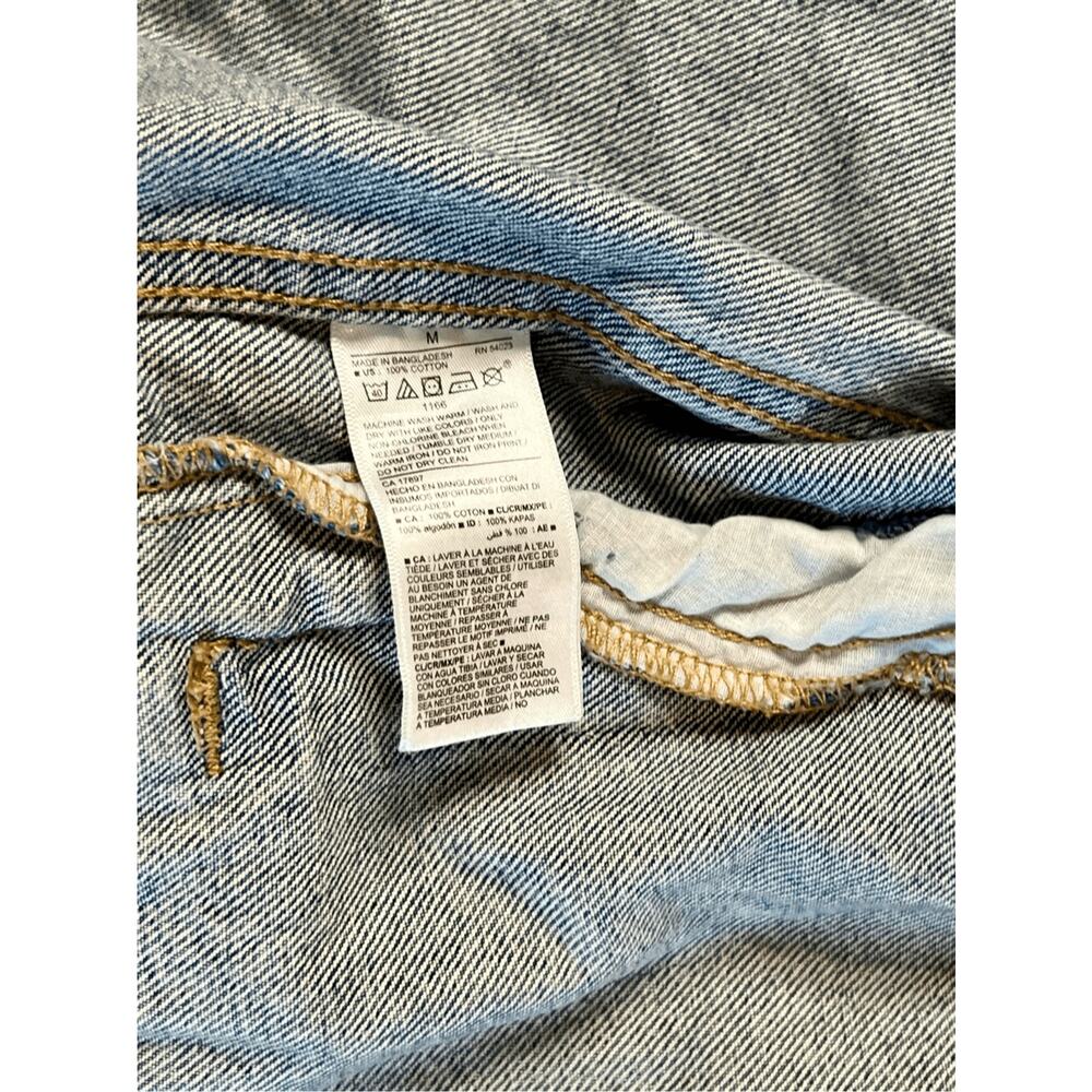 Old Navy Boyfriend Trucker Rainbow Denim Jean Jacket Blue sz MEDIUM - Picture 8 of 10